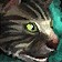 Black Tabby Cat Icon